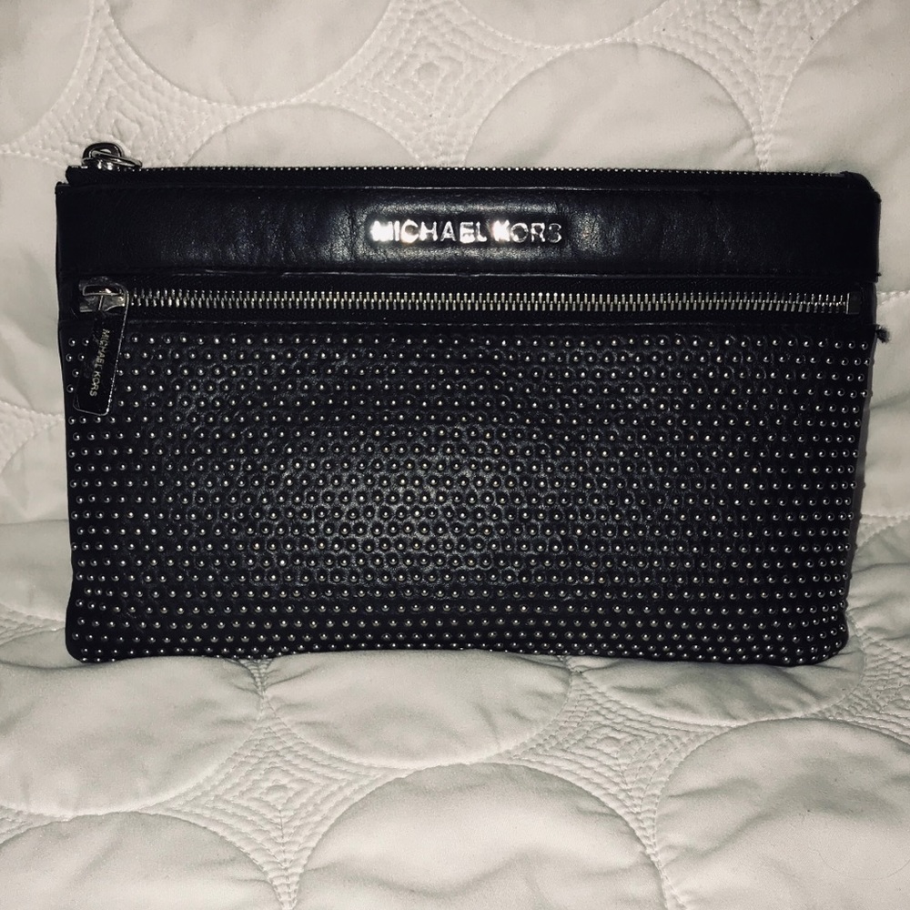 Michael Kors studded clutch
